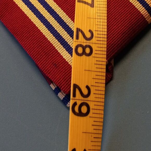 Brooks Brothers Silk Red, Gold and Blue stripe Tie - Picture 2 of 6